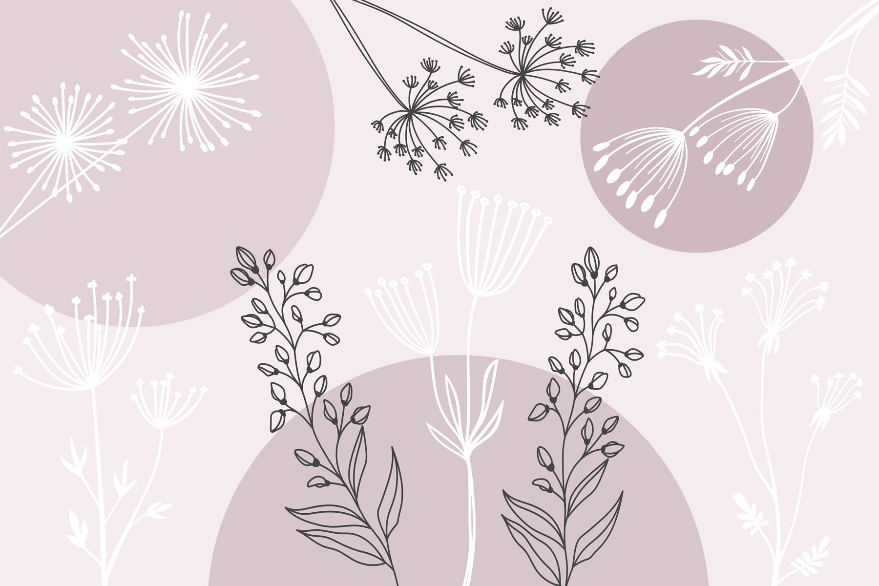 Drawing of flowers and plants