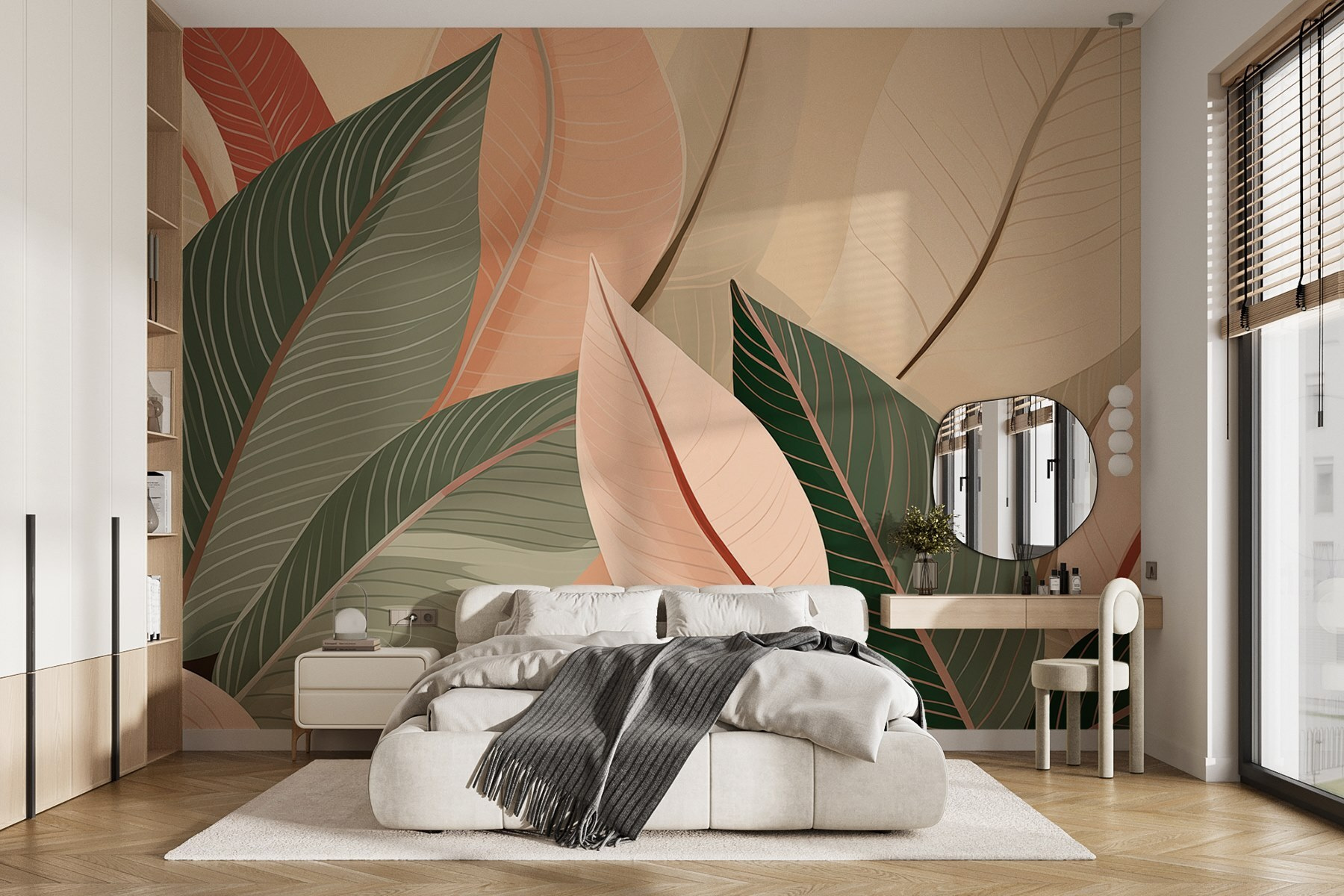 Natural hues of layered leaves