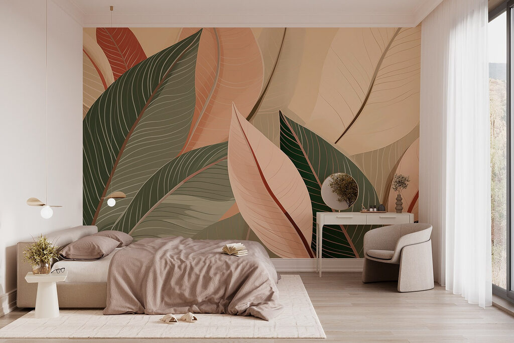 Natural hues of layered leaves