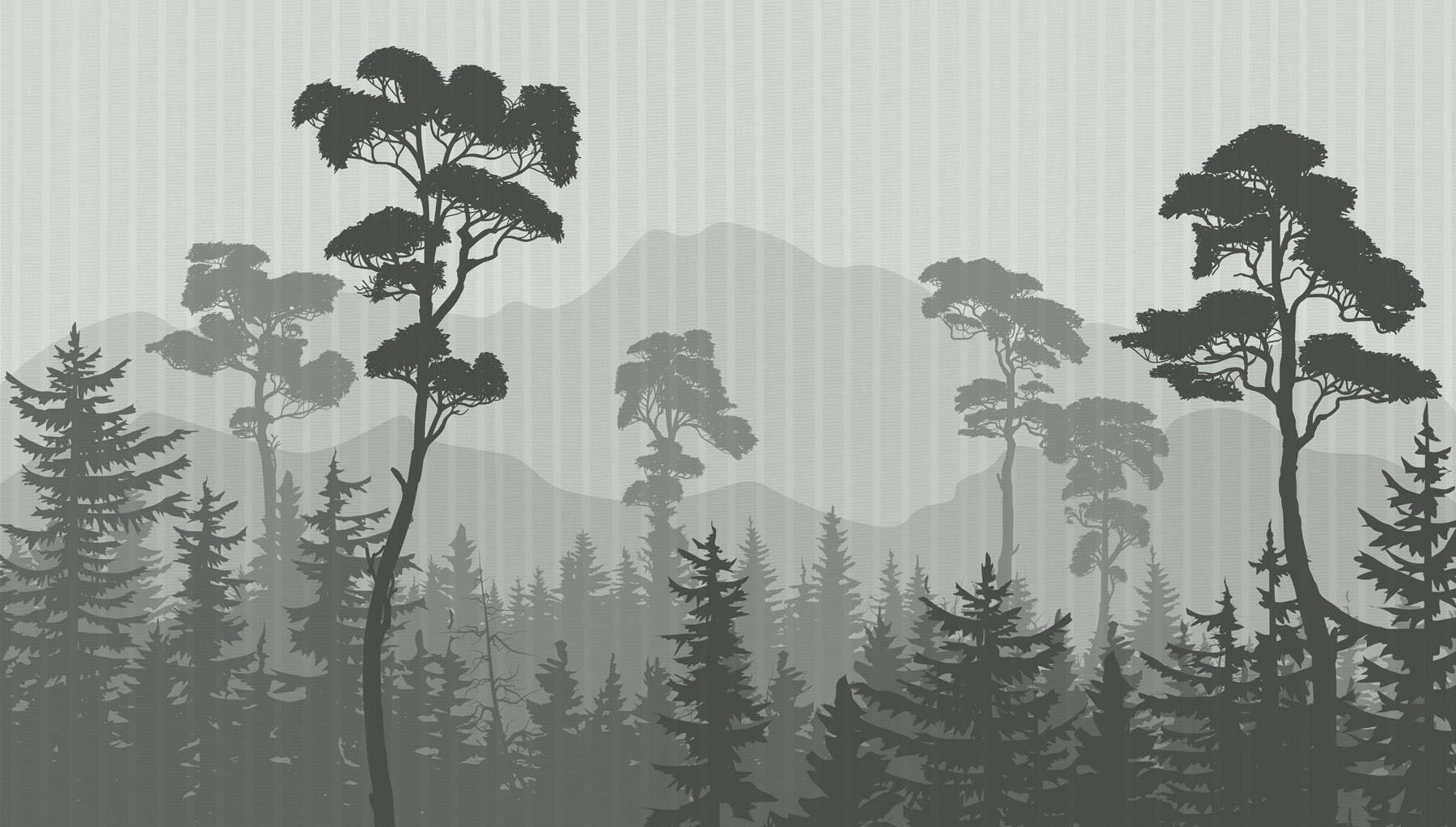 Forest with mountains and trees Forest with mountains and trees
