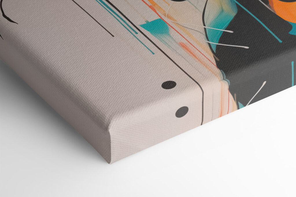 Painting of colorful circles and lines Painting of colorful circles and lines