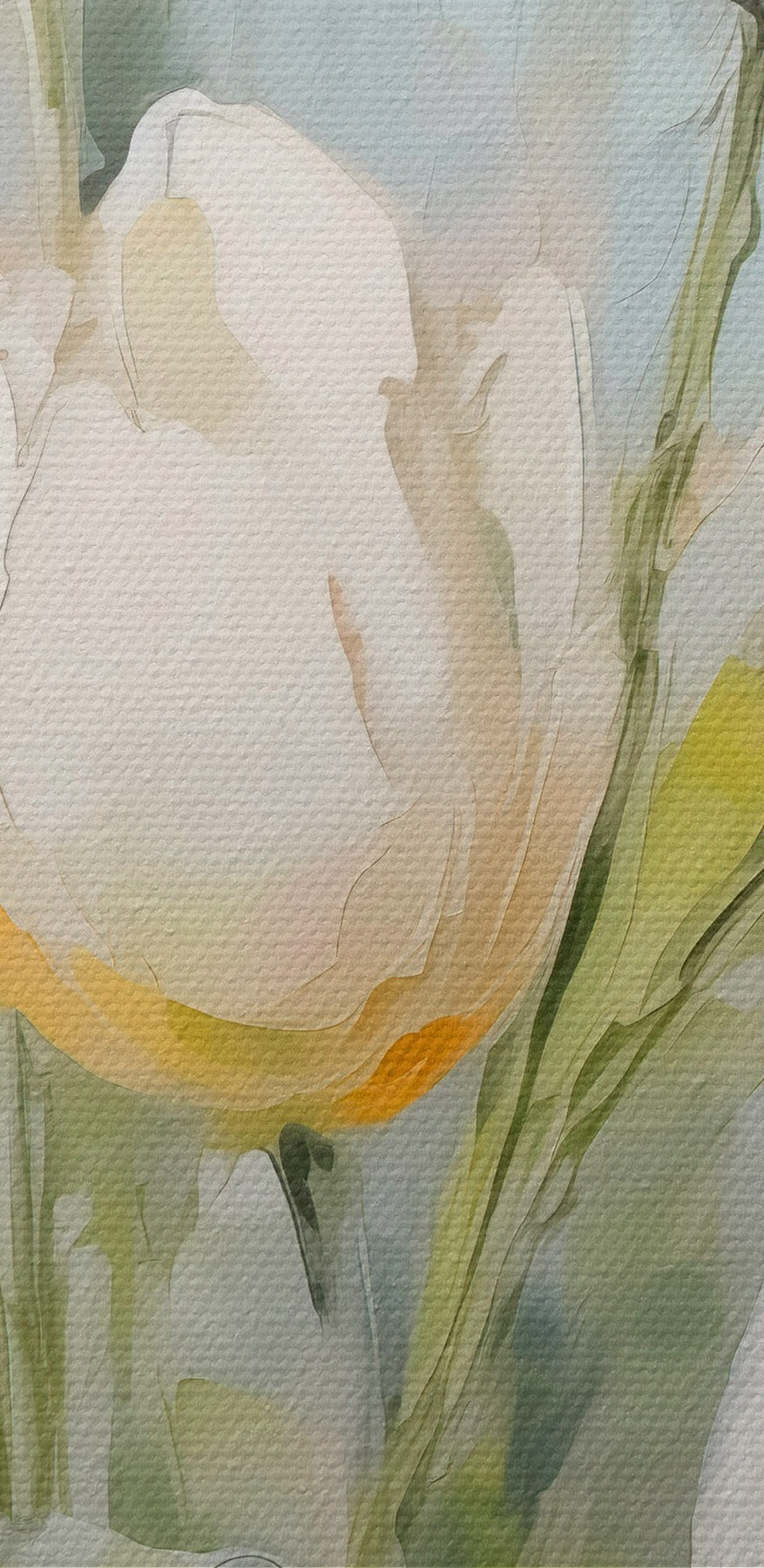 Fehér tulipánok festése