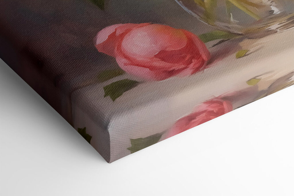 Painting of flowers in a vase