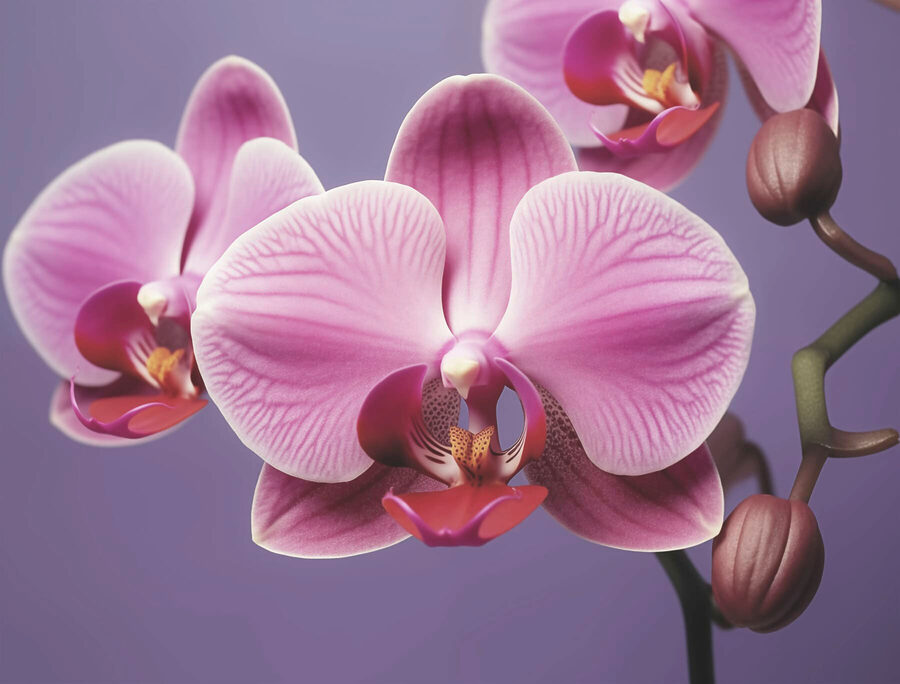 Finom orchideák lágy árnyalatokban