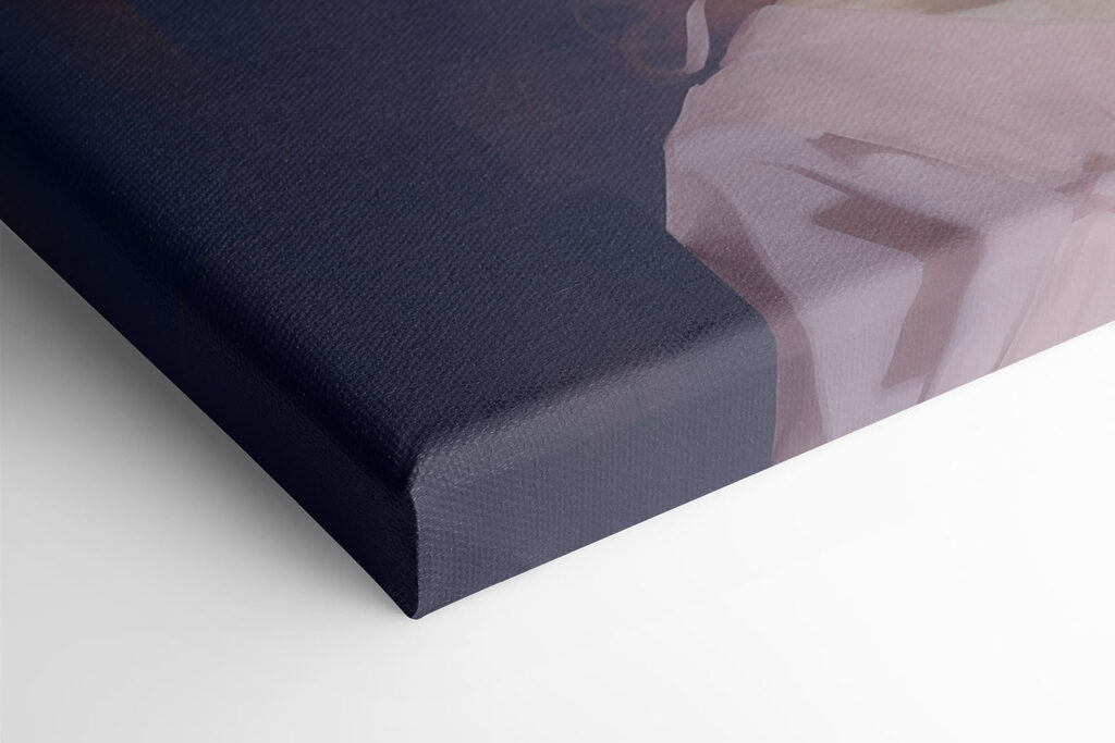 Woman with long white hair and pink flowers