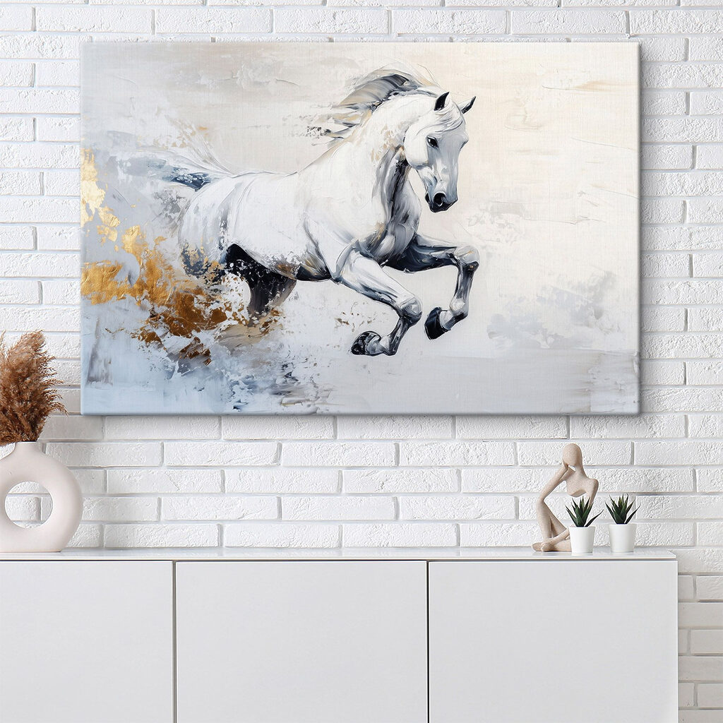 Painting of a white horse