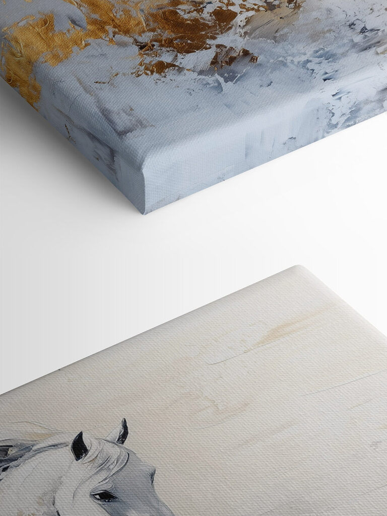 Painting of a white horse