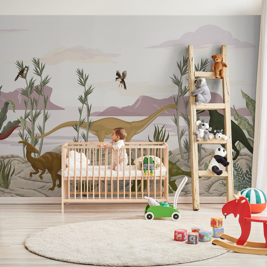 Group of dinosaurs in a desert Group of dinosaurs in a desert