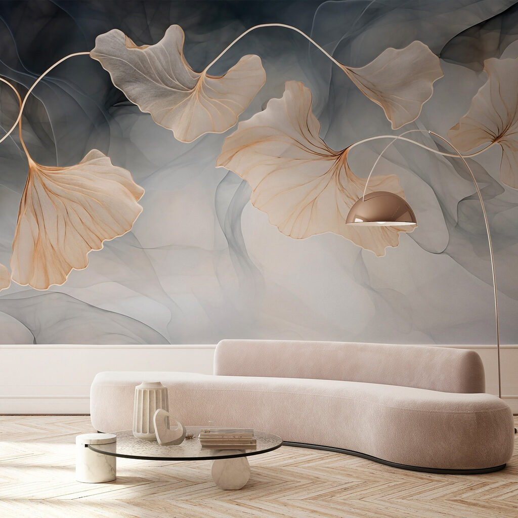 Delicate leaves on soft background