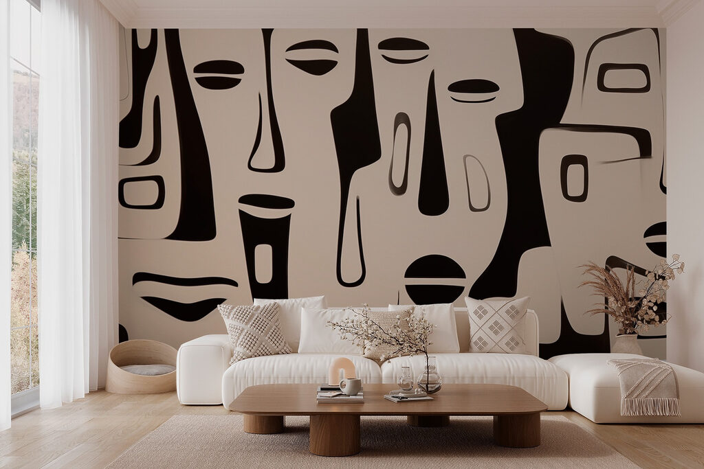 Black and white face art Black and white face art