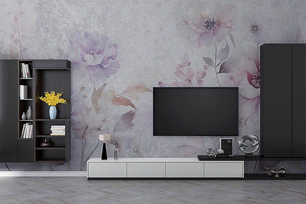 Painting of flowers on a white background