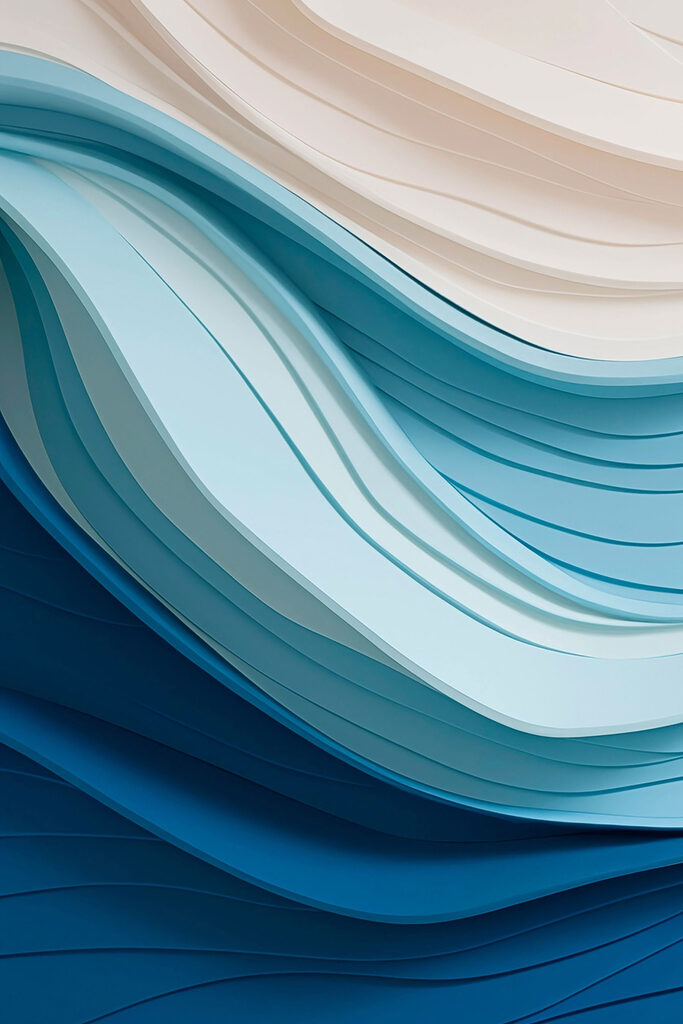 Blue and white wavy lines