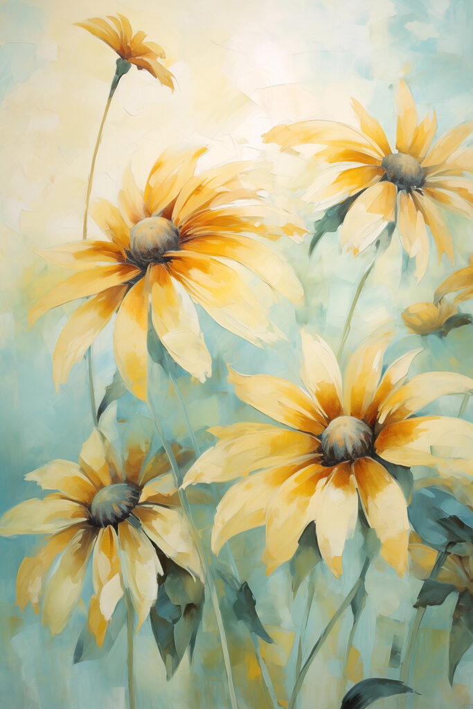 Painting of yellow flowers
