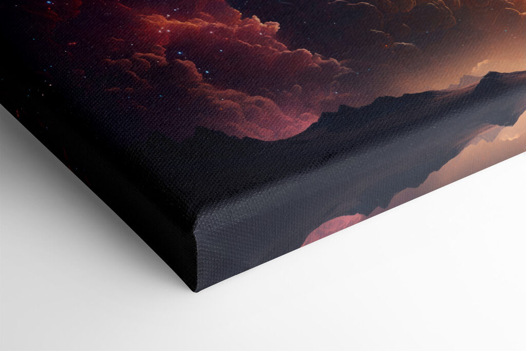 Colorful clouds and stars