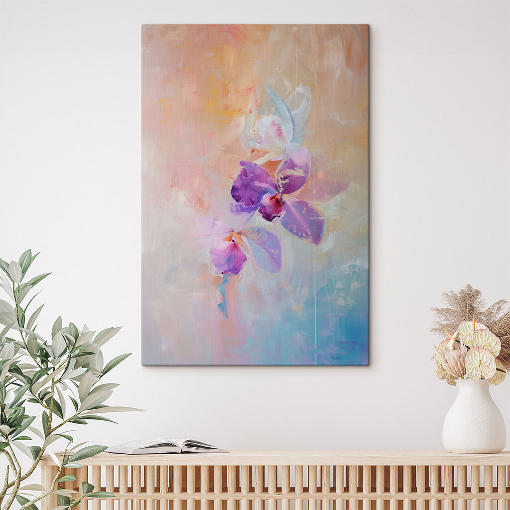 Painting of purple flowers