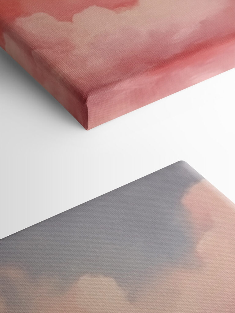 Pink clouds in the sky