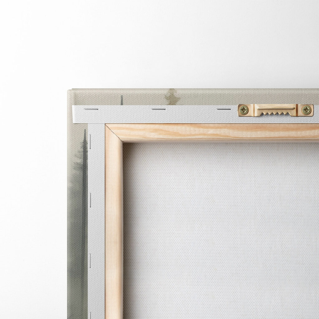 Foggy forest with trees