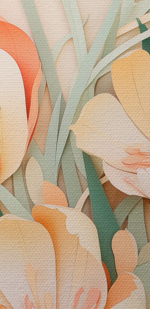 Paper cut out of flowers