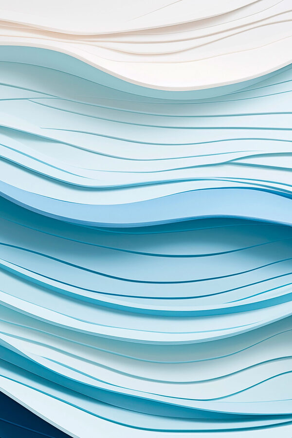 Blue and white wavy lines