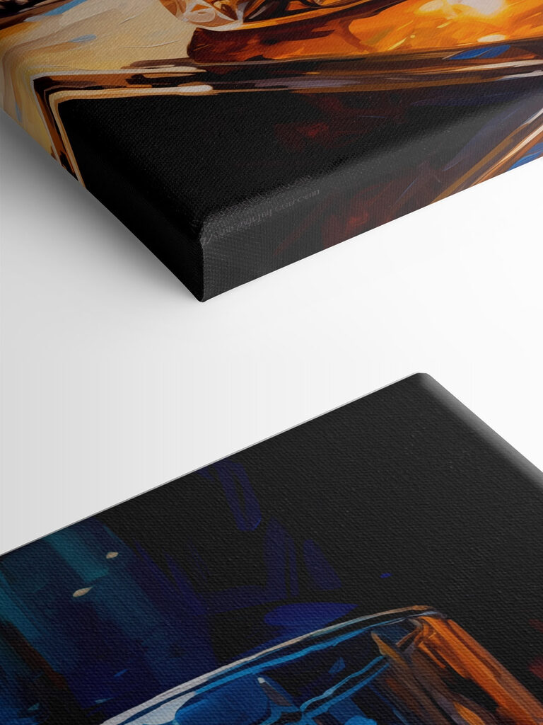 Glass of amber liquid with ice cubes