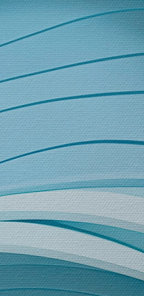 Blue and white wavy lines