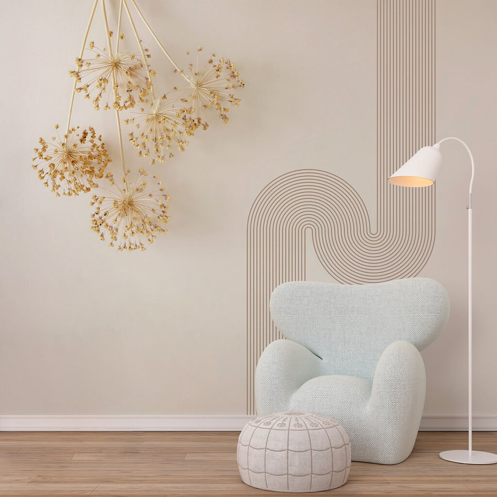 Wall with a bunch of dandelions