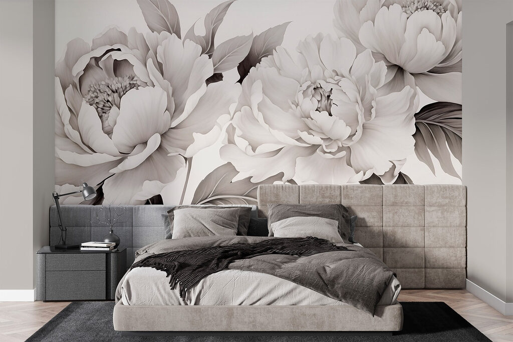 Floral beauty in monochrome elegance