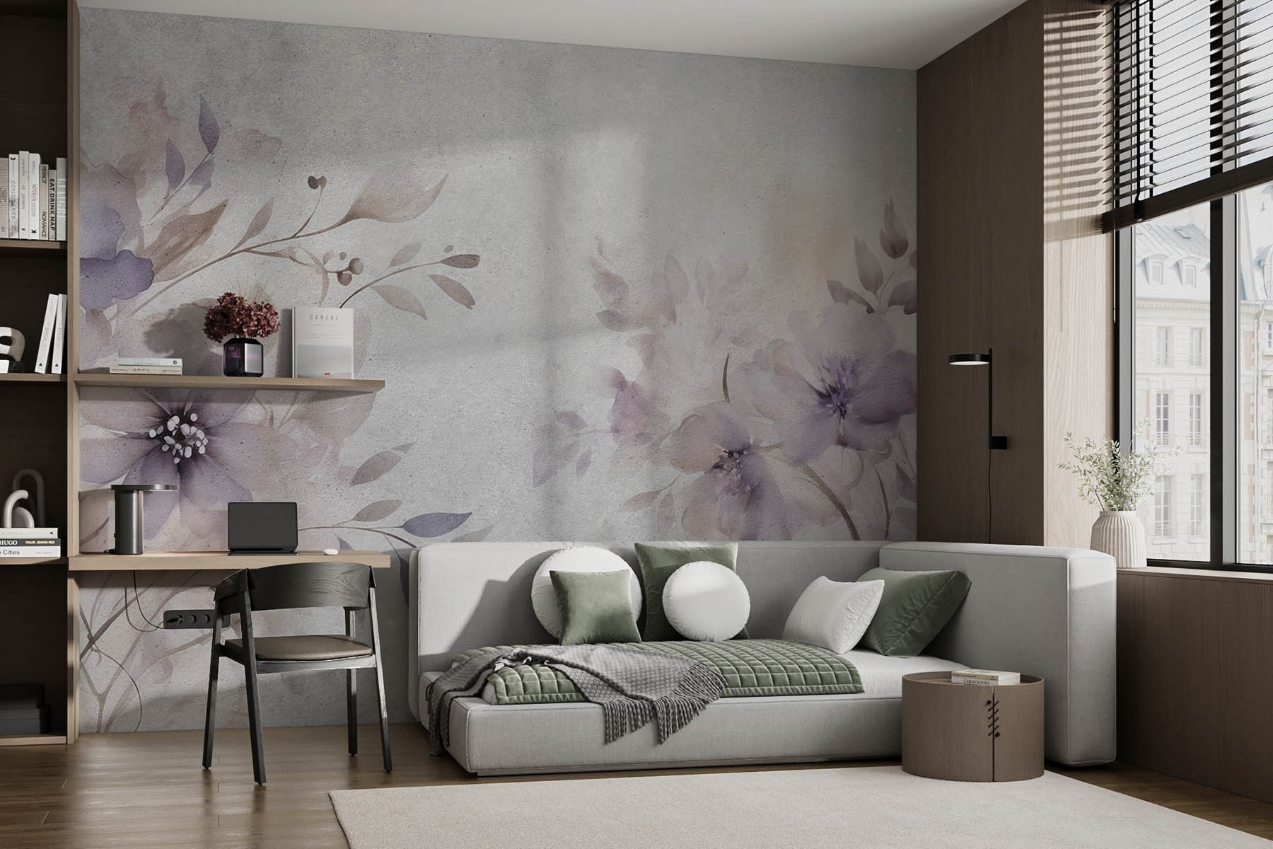 Soft petals in muted tones