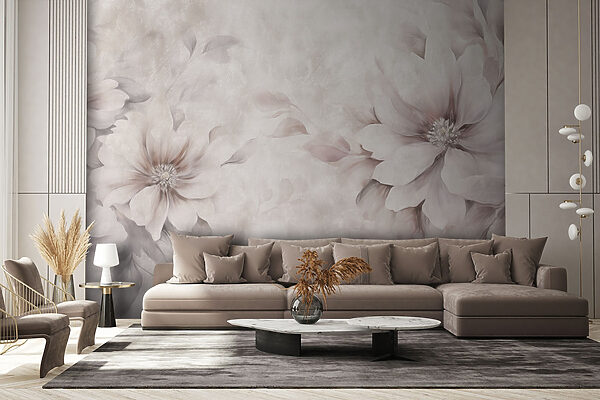 Fotótapéta Fotótapéta Lágy virágok finom háttéren (Cikkszám: w08950)