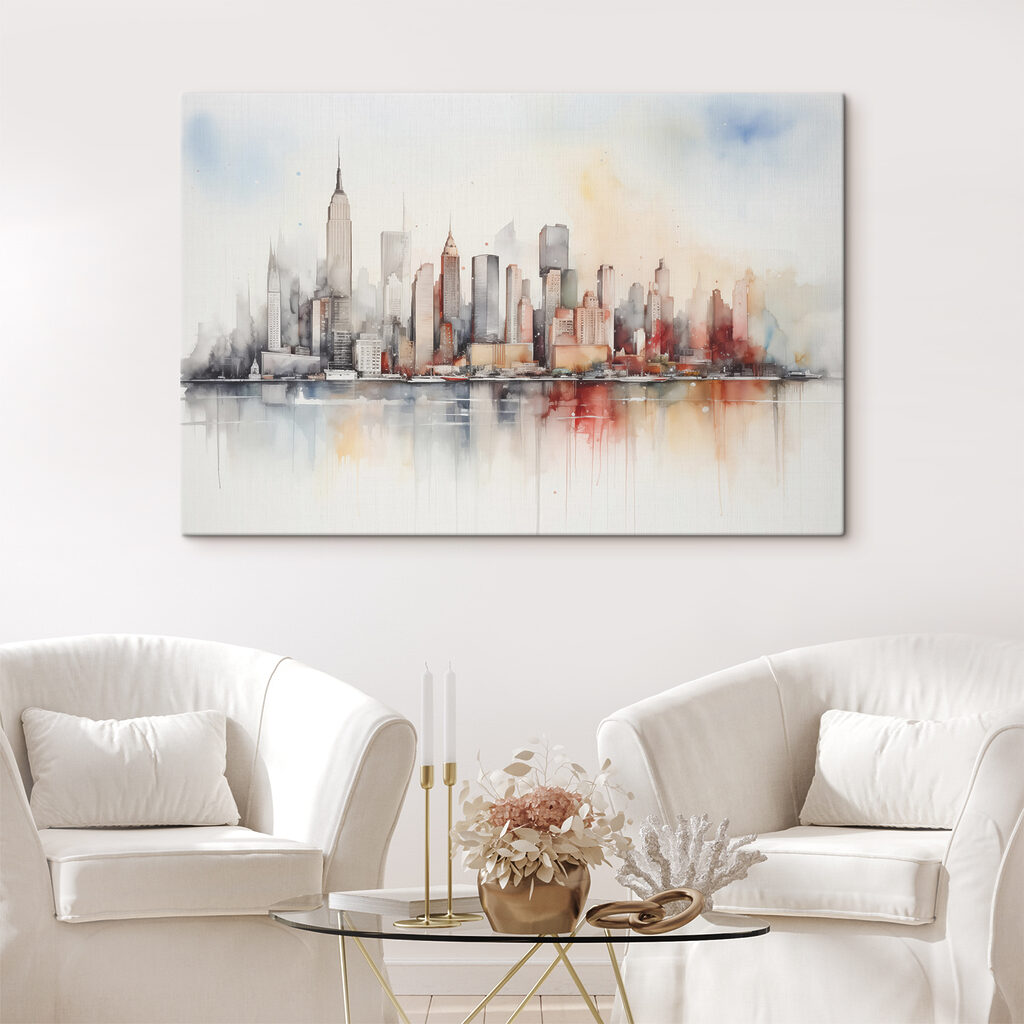 Watercolor of a city