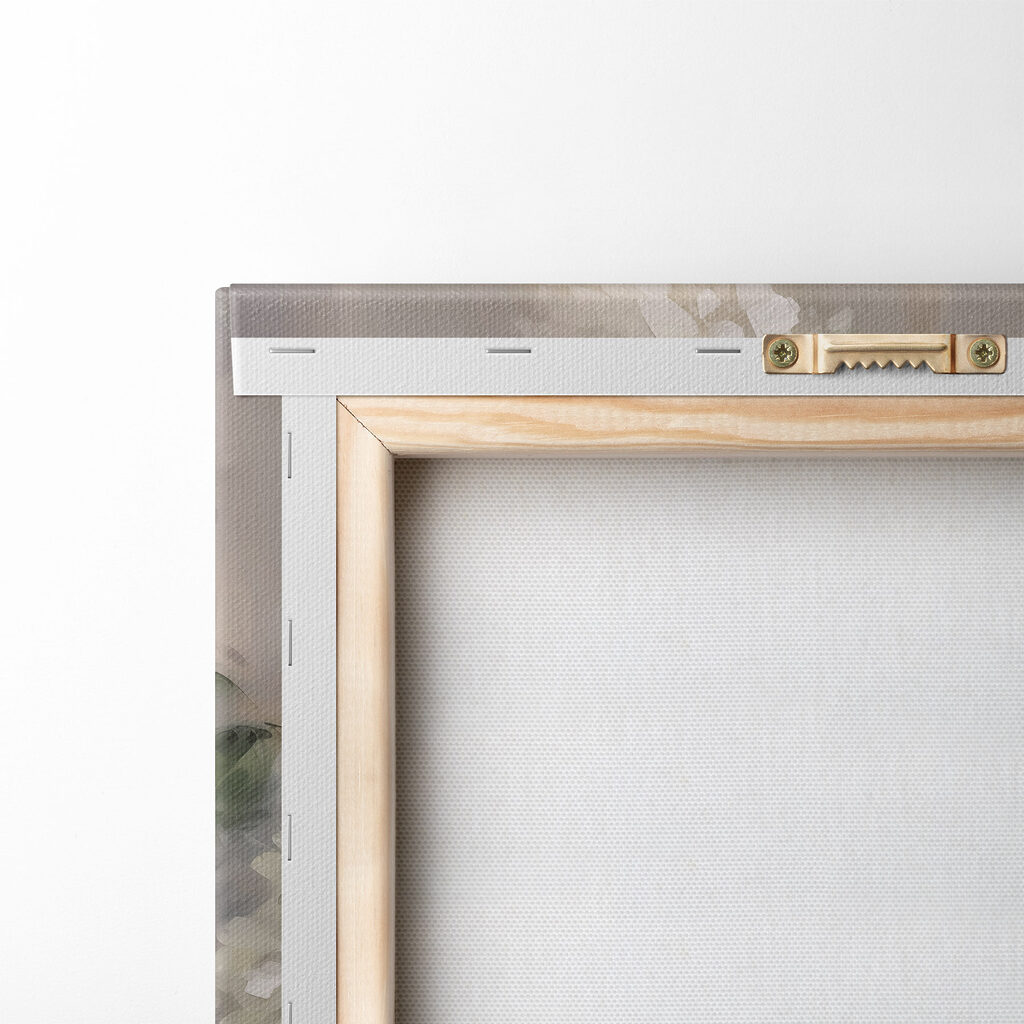 Painting of a bouquet of white flowers in a glass jar