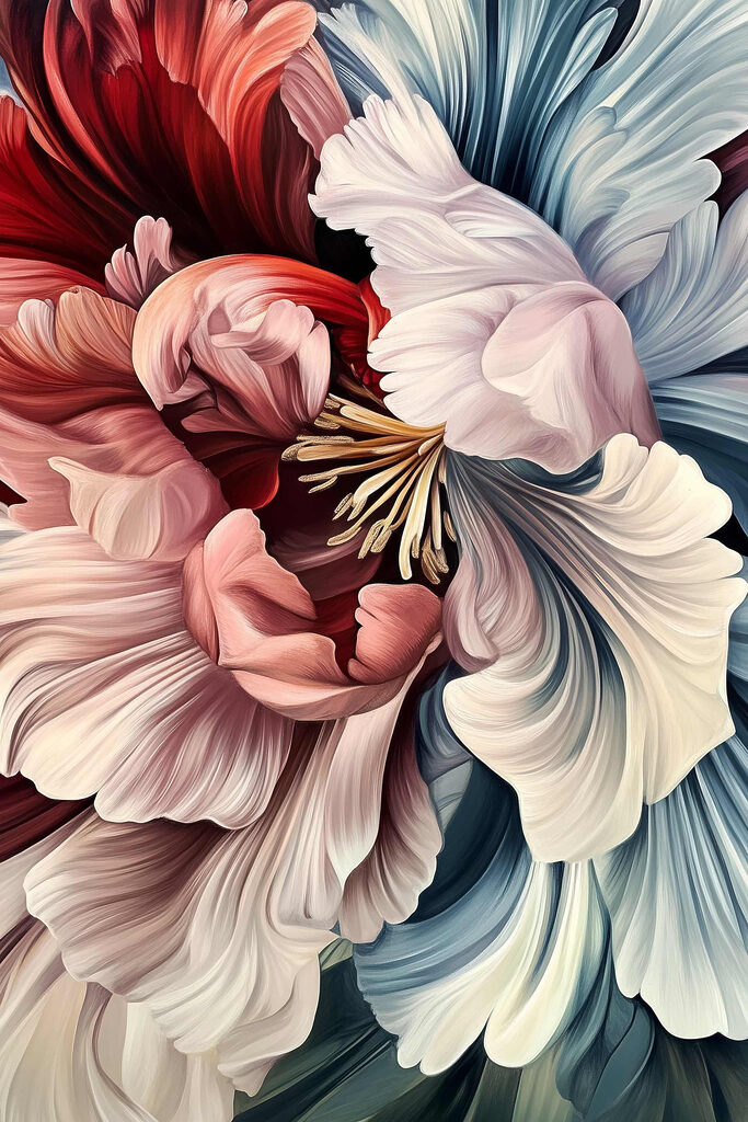 Vibrant blooms in harmonious embrace Vibrant blooms in harmonious embrace