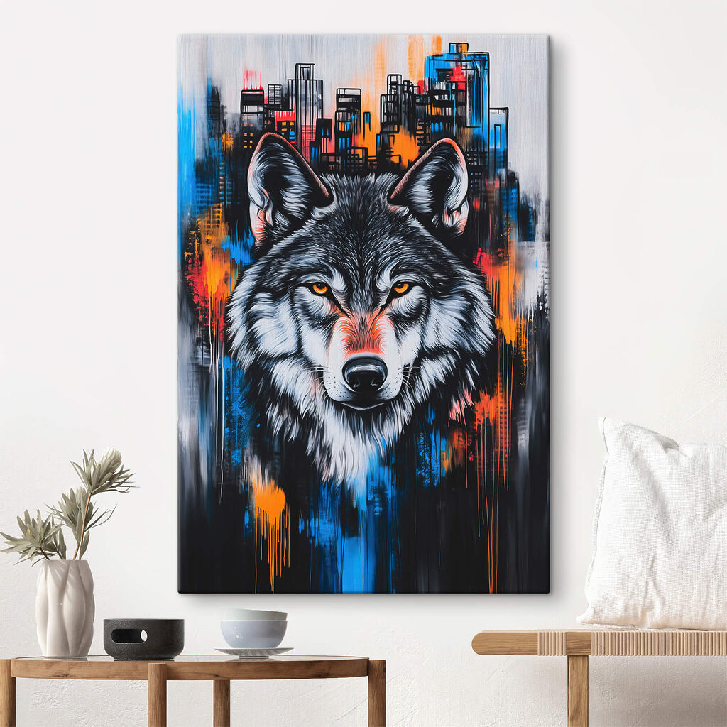 Painting of a wolf