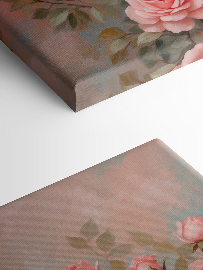 Painting of pink roses