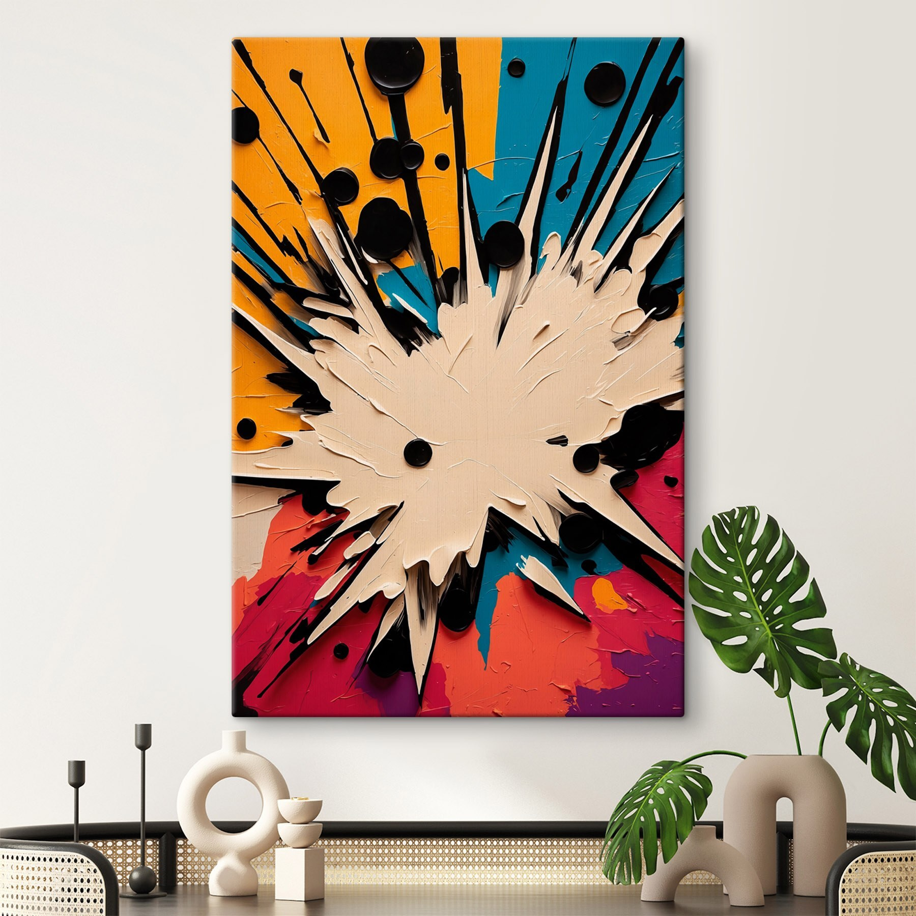 White and black explosion