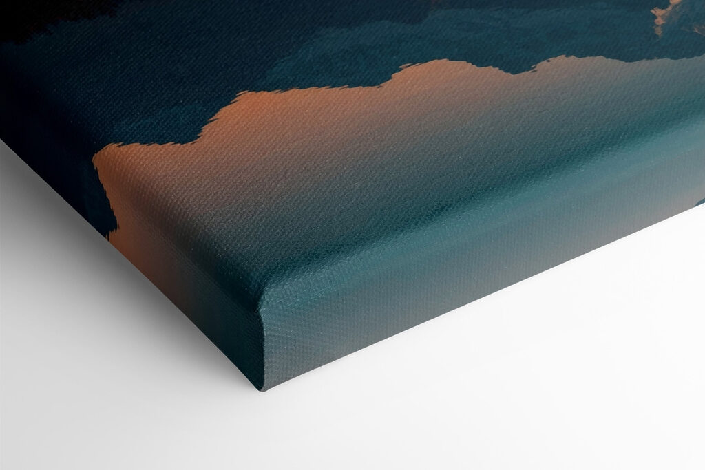 Mountain range with flowers and a lake