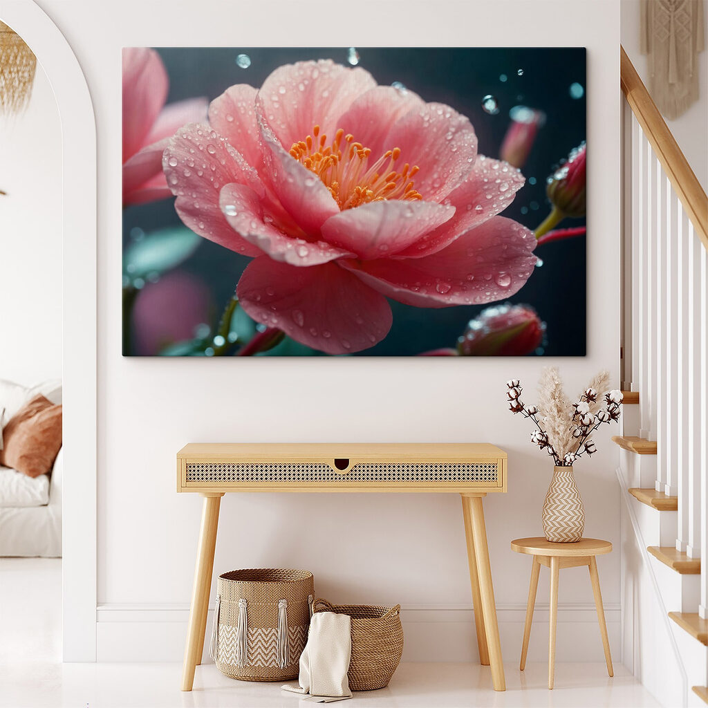 Delicate petals after a gentle rain