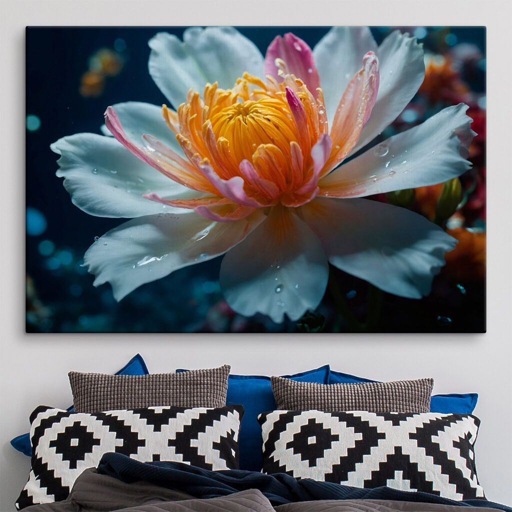 Delicate petals in tranquil waters