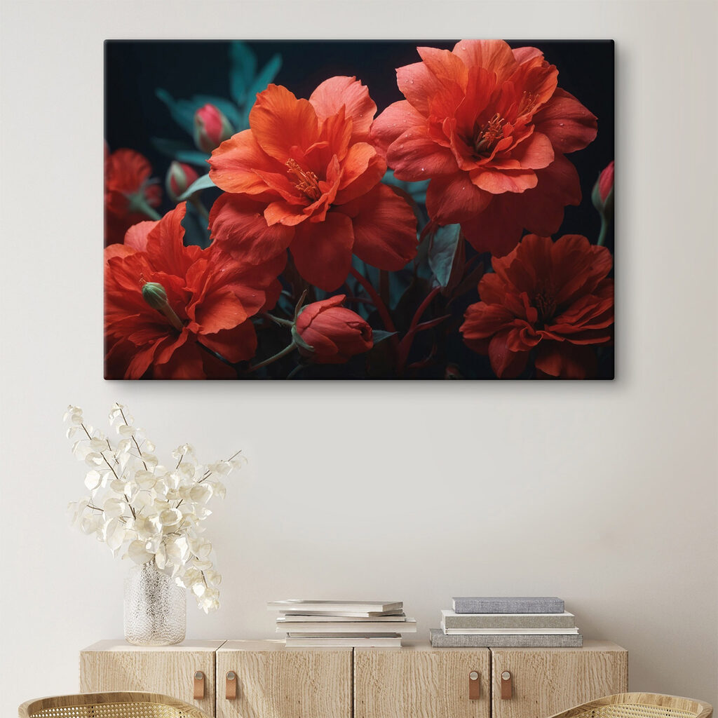 Group of red flowers