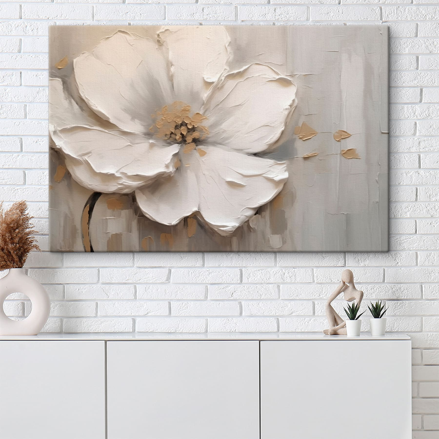 Delicate white floral elegance displayed