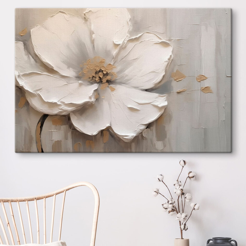 Delicate white floral elegance displayed