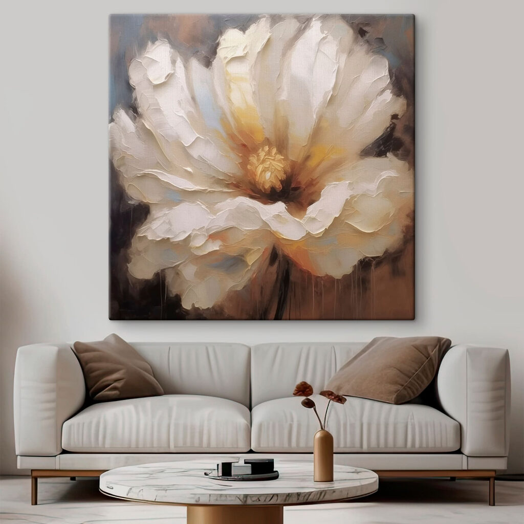 Painting of a white flower