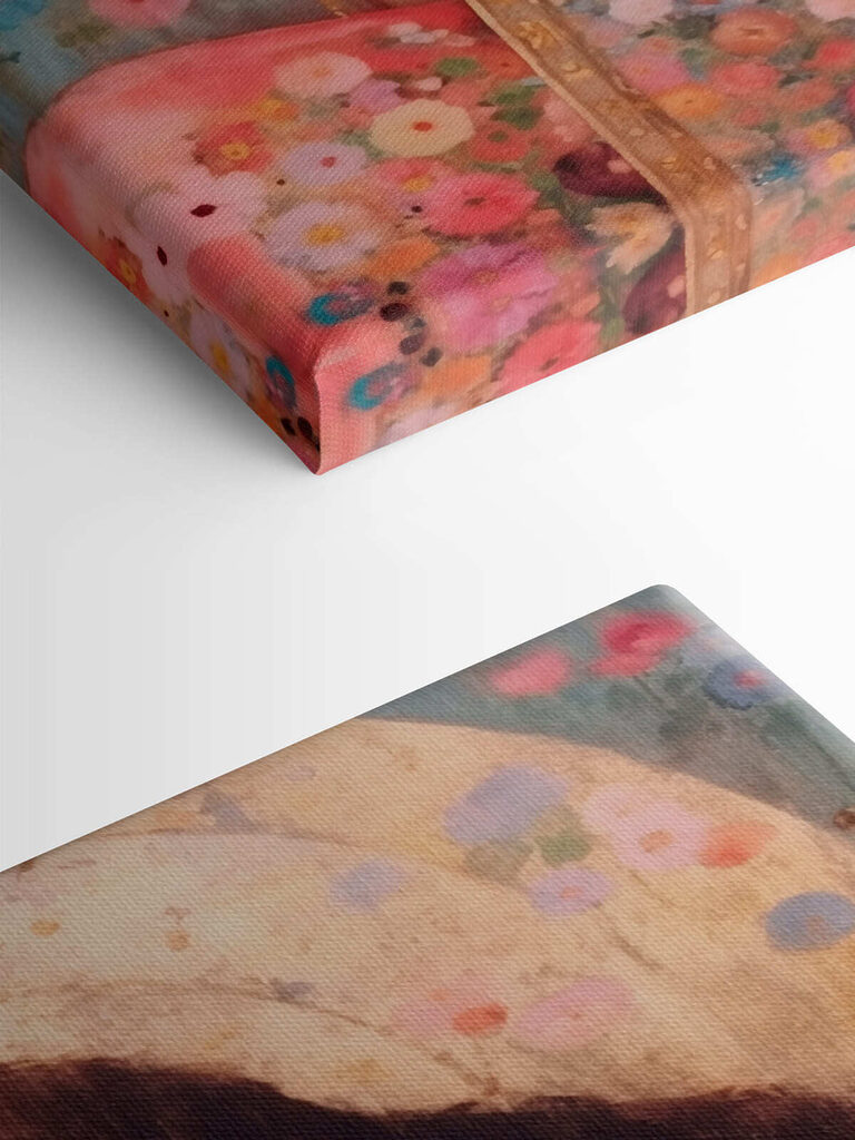 Painting of a woman sleeping with her hands folded