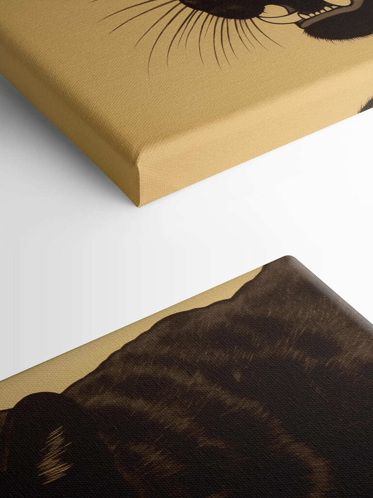 Black panther with yellow eyes