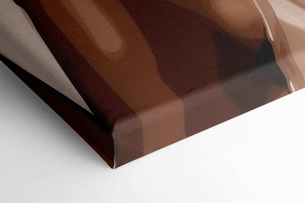 Woman with dark hair and a white tank top