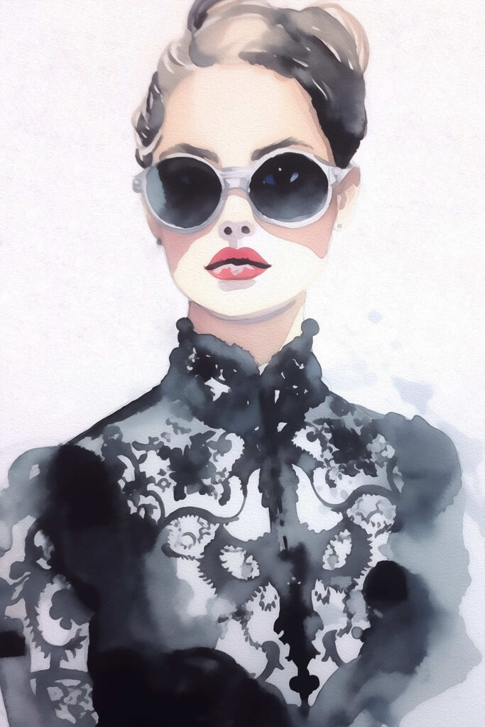 Woman wearing sunglasses