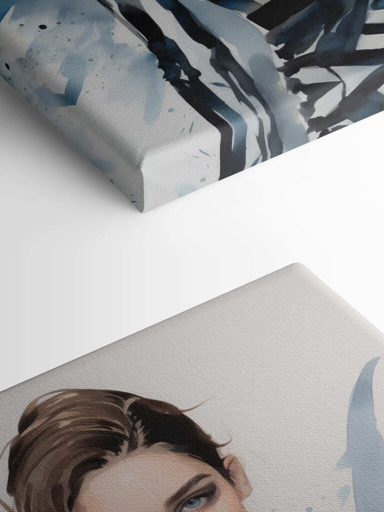 Woman in a striped jacket