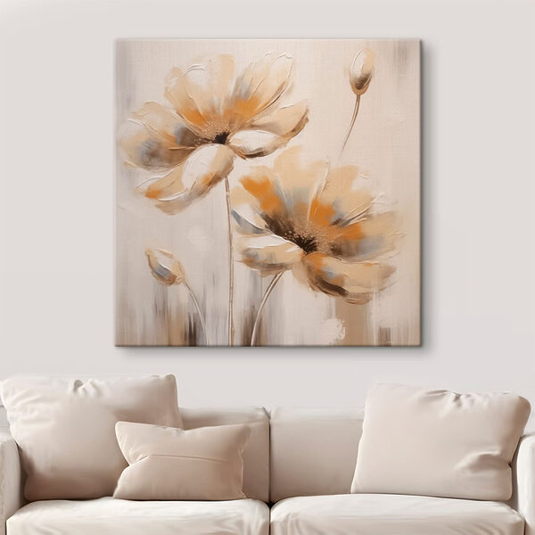 Painting of flowers on a white background
