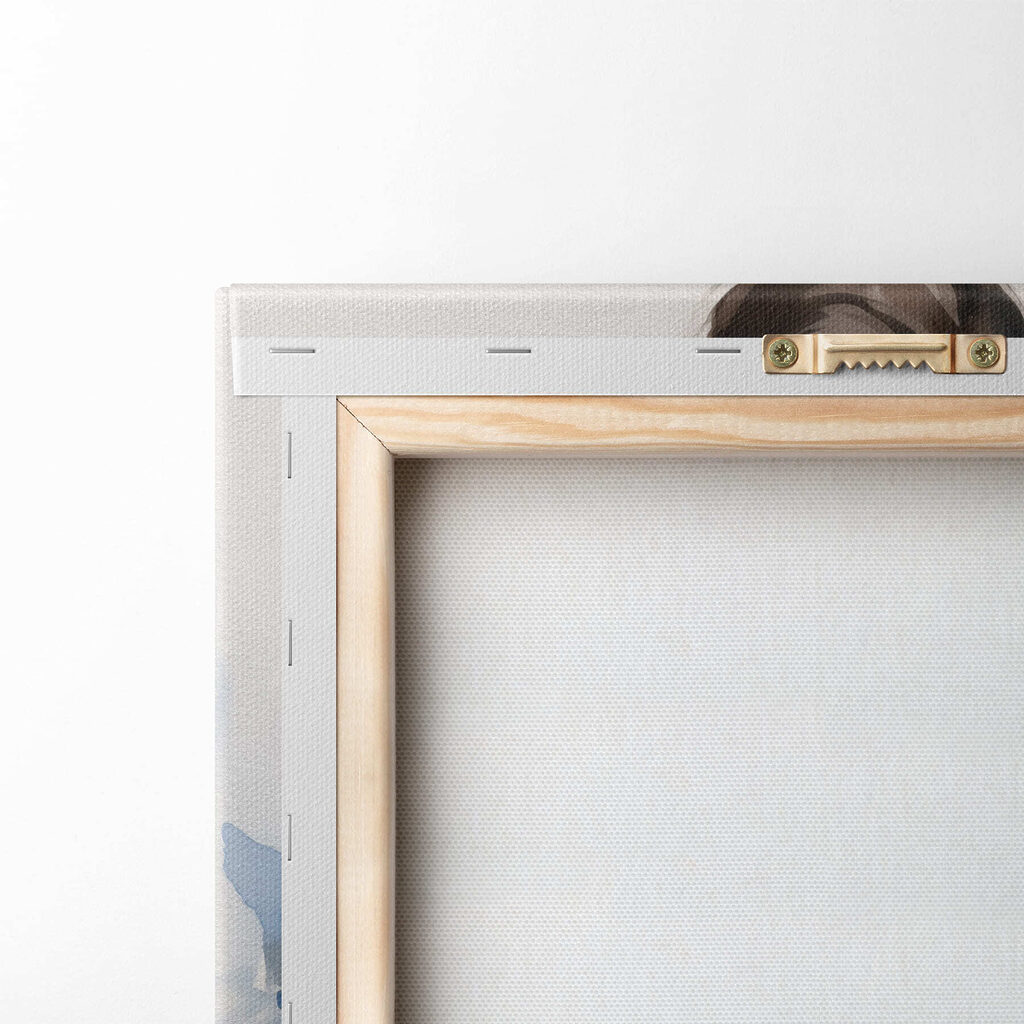 Woman in a black and white dress