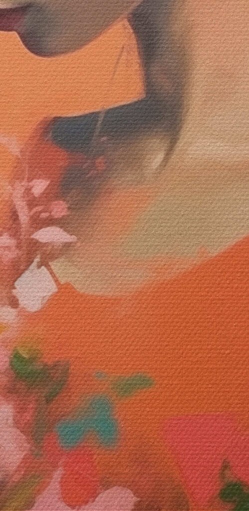 Woman holding flowers